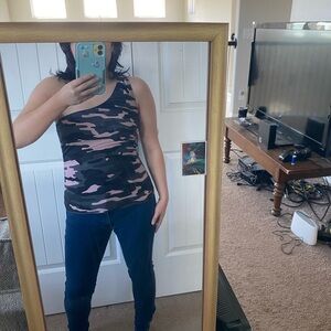 Y2K style Camo Print Women's Tank Top